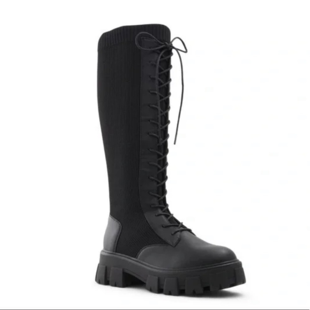 Call it Spring Tinsley Tall Stretch Lace Up Combat Boot - Picture 3 of 3